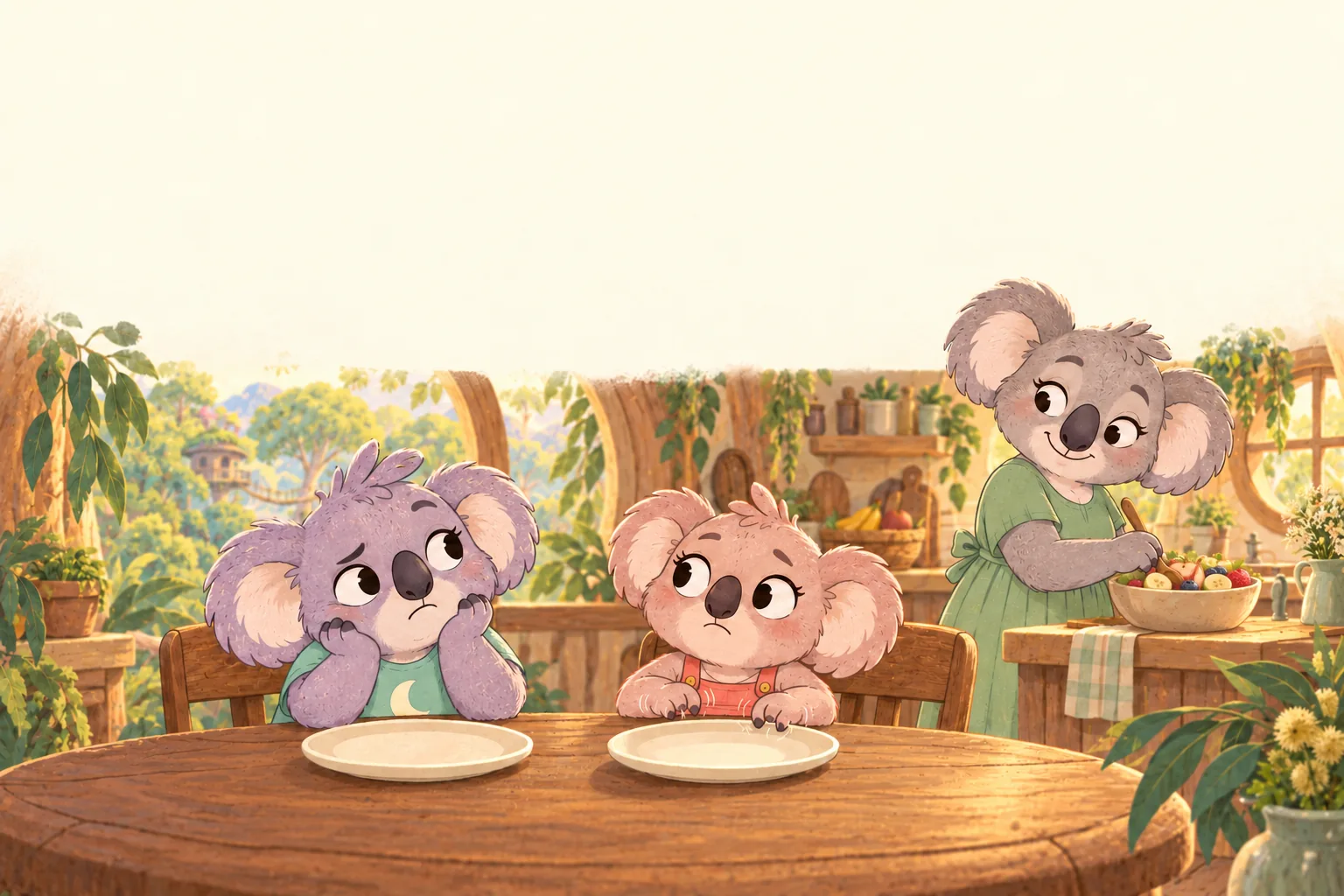 Watching the empty plates makes the wait feel longer.
